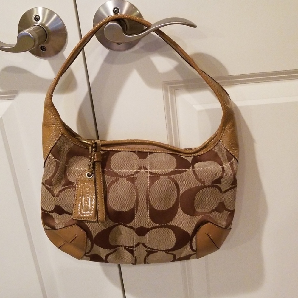 Coach Authentic Signature Tan Purse